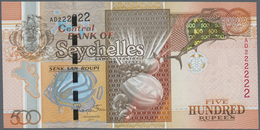 Seychelles / Seychellen: 500 Rupees 2011, P.45 With Solid Number AD 222222 UNC - Seychelles