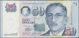 Singapore / Singapur: Set Os Two Notes 2 Dollars ND(1999) And 50 Dollars ND(1999), P.38 And 41, Both - Singapore