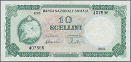 Somalia: Banca Nazionale Somala 10 Scellini 1968, P.10, Vertically Folded, Some Other Minor Creases - Somalië