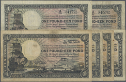 South Africa / Südafrika: Set Of 6 Notes 1 Pound P. 84 With Different Dates 1931, 1933, 1943, 3x 194 - South Africa