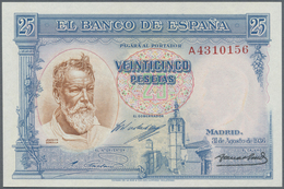 Spain / Spanien: 25 Pesetas 1936 P. 87b In Crisp Original Condition: UNC. - Other & Unclassified