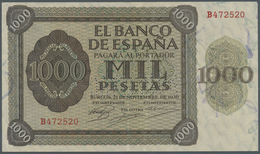 Spain / Spanien: 1000 Pesetas 1936 With Cancellation Perforation P. 103s, Regular Serial Number, Ver - Other & Unclassified