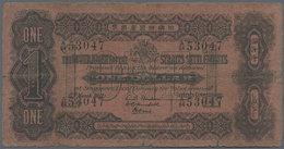 Straits Settlements: 1 Dollar 1911 P. 1b, Stronger Used With Strong Folds, Borders Worn, Center Hole - Malaysia