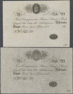 Sweden / Schweden: Very Interesting Pair Of 2 Blanco Forms For 20 Riksdaler Of The Riksens Ständers - Schweden