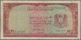 Syria / Syrien: 25 Livres ND(1955) P. 78B, Stronger Used With Several Folds And Creases, Stained Pap - Syrien