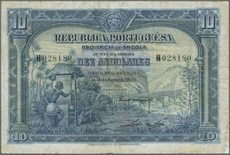 Angola: 10 Angolares 1926 P. 67, Used With Several Folds And Creases But Without Holes Or Tears, No - Angola