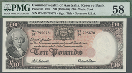 Australia / Australien: 10 Pounds ND(1960-65) P. 36, Condition: PMG Graded 58 Choice About UNC. - Altri & Non Classificati