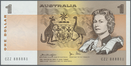 Australia / Australien: 1 Dollar ND(1974-83), P.42b With Solid Number CZZ 888888 In UNC. Rare! - Altri & Non Classificati