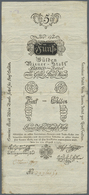 Austria / Österreich: 5 Gulden 1796 P. A22a, Rare Issued Note With 3 Horizontal Folds, Light Stainin - Oesterreich