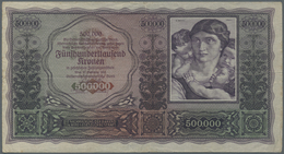Austria / Österreich: 500.000 Kronen 1922 P. 84, Used With Several Folds And Creases, Stronger Cente - Austria