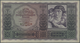 Austria / Österreich: 500.000 Kronen 1922 P. 84, Used With Several Folds And Creases, Stronger Cente - Autriche