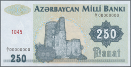 Azerbaijan / Aserbaidschan: 250 Manat ND(1992) Specimen P. 13s, Zero Serial Numbers In Condition: UN - Azerbaigian