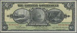 Bahamas: Bahamas: 4 Shillings L.1919, Signature BURNS At Left, P.2b In Nice Original Condition With - Bahamas
