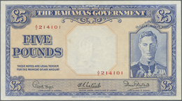 Bahamas: 5 Pounds L.1936 With Signature Title At Left: Commissioner Of Currency, P.12b, Very Nice Co - Bahamas
