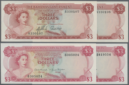Bahamas: Set With 9 Banknotes 50 Cents L.1965 P.17, 50 Cents L.1968 P.26, 1 Dollar L.1974 P.35a,b, 2 - Bahamas
