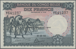 Belgian Congo / Belgisch Kongo: 10 Francs 1944, P.14D In UNC Condition - Non Classificati