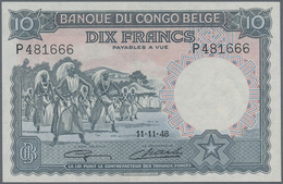 Belgian Congo / Belgisch Kongo: 10 Francs 1948, P.14E In UNC Condition - Non Classificati