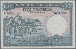 Belgian Congo / Belgisch Kongo: 10 Francs 1948, P.14E In UNC Condition - Unclassified