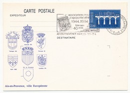 Entier Repiqué - 2,20 Europa - Aix En Provence, Ville Européenne - 1984 - OMEC 40 Ans Association - Postales  Transplantadas (antes 1995)