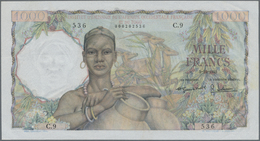 Togo: Institut D'Émission De L'Afrique Occidentale Française Et Du Togo 1000 Francs 1955, P.48, Ligh - Togo