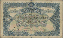 Turkey / Türkei: Banque Impériale Ottomane 5 Livres Turques L.1326 (1909) With Toughra Of Muhammad V - Turkey