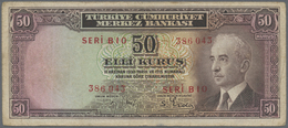 Turkey / Türkei: 50 Kurus L. 1930 (1940-1944) "İnönü" - Interim Issue, P.133, Yellowed Paper With Se - Turkey