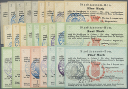 Deutschland - Notgeld - Elsass-Lothringen: Colmar, Oberelsass, Stadt, 5 X 50 Pf., 7 X 1, 8 X 2, 3 X - Other & Unclassified