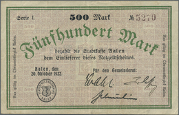 Deutschland - Notgeld - Württemberg: Aalen, Stadt, 500 Mark, 20.10.1922, Gebraucht; 4 X 500 Tsd. Mar - [11] Emissioni Locali