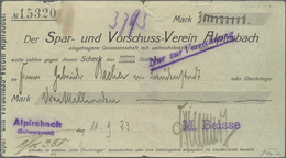 Deutschland - Notgeld - Württemberg: Alpirsbach, Stadt, 200 Tsd., 1, 2, 2, 20 Mio., 1 Billion Mark, - [11] Local Banknote Issues