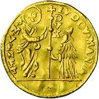 Italien: Venedig, Ludovico Manin 1789-1797: 1 Zecchino O.J., Friedberg 1445. 3,06 G. Fassungsspuren, - 1900-1946 : Vittorio Emanuele III & Umberto II