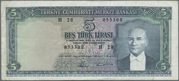 Turkey / Türkei: Pair With 5 Lira L. 1930 (1951-1965) P.174 In VF And 10 Lira L. 1930 (1951-1961) P. - Turchia