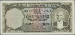 Turkey / Türkei: 100 Lirasi L. 1930 (1951-1961) "Atatürk" - 5th Issue, P.168, Three Times Vertically - Turkey