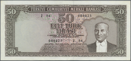 Turkey / Türkei: 50 Lira L. 1930 (1951-1965), P.175, Excellent Condition With A Soft Vertical Bend A - Turchia