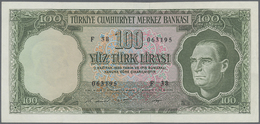 Turkey / Türkei: Pair With 100 Lirasi L. 1930 (1951-1965) "Atatürk" - 5th Issue P.177 (F) And 100 Li - Turkije