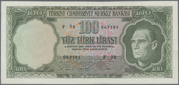 Turkey / Türkei: Pair With 100 Lirasi L. 1930 (1951-1965) "Atatürk" - 5th Issue P.177 (F) And 100 Li - Turchia