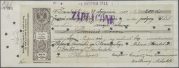 Ukraina / Ukraine: Terebovlia, Ternopil Oblast, Polish Cheque Of 200 Korun 1911, P.NL (R/K NL) With - Ukraine