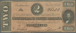 United States Of America - Confederate States: 2 Dollars February 17th 1864, P.66, Several Folds And - Confederate Currency (1861-1864)