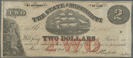 United States Of America: Mississippi, 2 Dollars May 1st 1864, P.NL, Lightly Toned Paper With Severa - Andere & Zonder Classificatie