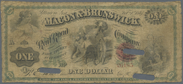 United States Of America: Set Of 2 Notes "Macon & Brunswick Rail Road Company" 1 And 2 Dollars 1867, - Andere & Zonder Classificatie