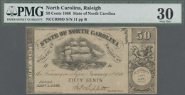 United States Of America: 50 Cents 1866 State Of North Carolina, Condition: PMG Graded 30 VF. - Other & Unclassified