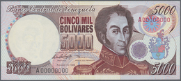 Venezuela: 5000 Bolivares 1998 P. 78s, With Watermark, Zero Serial Numbers, Without Specimen Overpri - Venezuela