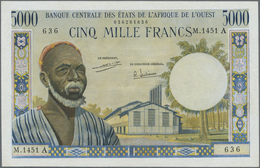 West African States / West-Afrikanische Staaten: Ivory Coast Letter "A" 5000 Francs ND P. 104Af, Use - West African States