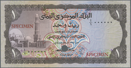 Yemen / Jemen: Set Of 2 Specimen Notes Containing 1 And 5 Riyals ND P. 11as, 12cts, Both With Zero S - Yemen