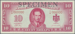 Yugoslavia / Jugoslavien: Not Issued Banknote 10 Dinara Series 1943 Specimen, P.35Bs, In Perfect UNC - Jugoslavia