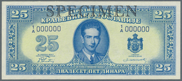 Yugoslavia / Jugoslavien: Not Issued Banknote 25 Dinara Series 1943 Specimen, P.35Cs, In Perfect UNC - Jugoslavia