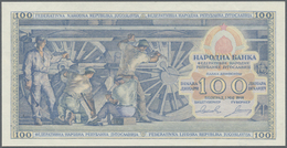 Yugoslavia / Jugoslavien: 100 Dinara 1949, P.67l (not Issued) In Perfect UNC Condition. Very Rare Ba - Joegoslavië