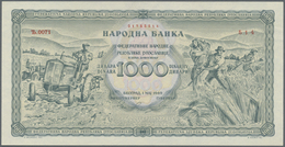Yugoslavia / Jugoslavien: 1000 Dinara 1949, P.67m (not Issued), Minor Creases At Left Border. Condit - Yugoslavia