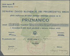 Yugoslavia / Jugoslavien: Monetary Bank Of Slovenia 2150 Lir ND(1944), P.S118, Several Vertical And - Joegoslavië