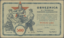 Yugoslavia / Jugoslavien: Committee Of The Slovenian Government Liberty Front 500 Lir 1943, P.S124, - Yugoslavia