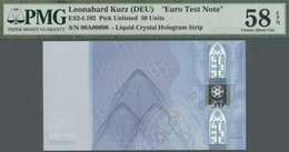 Testbanknoten: Rare Test Note Which Was Produced By KURZ In Advance To The Issuance Of The "EURO 1" - Fiktive & Specimen